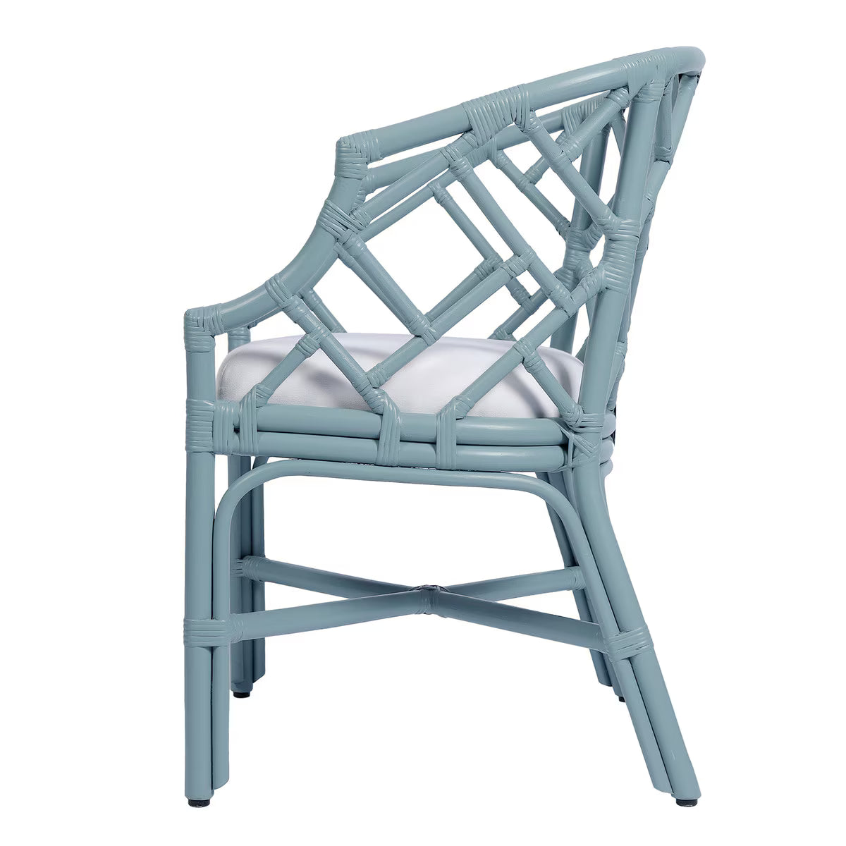Chippendale Rattan Barrel Chair