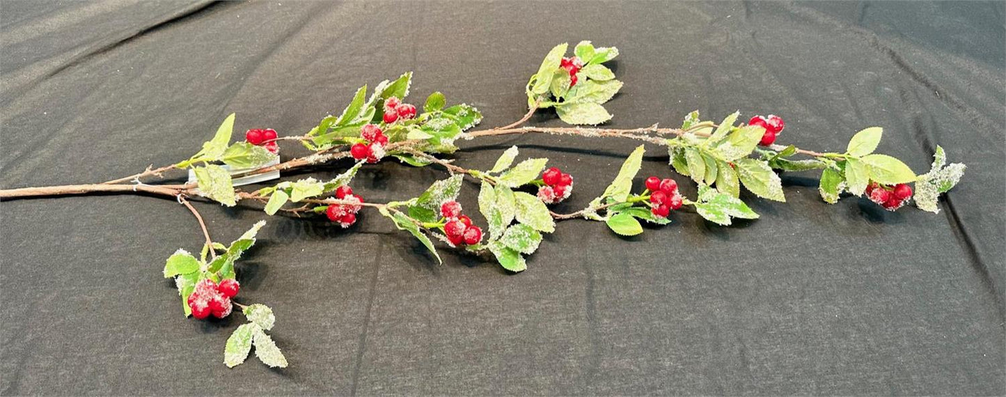 41" Hanging Berry Leaf Spray