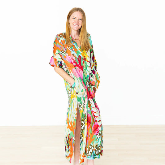Enchanted Forest Button Down Dress One Size