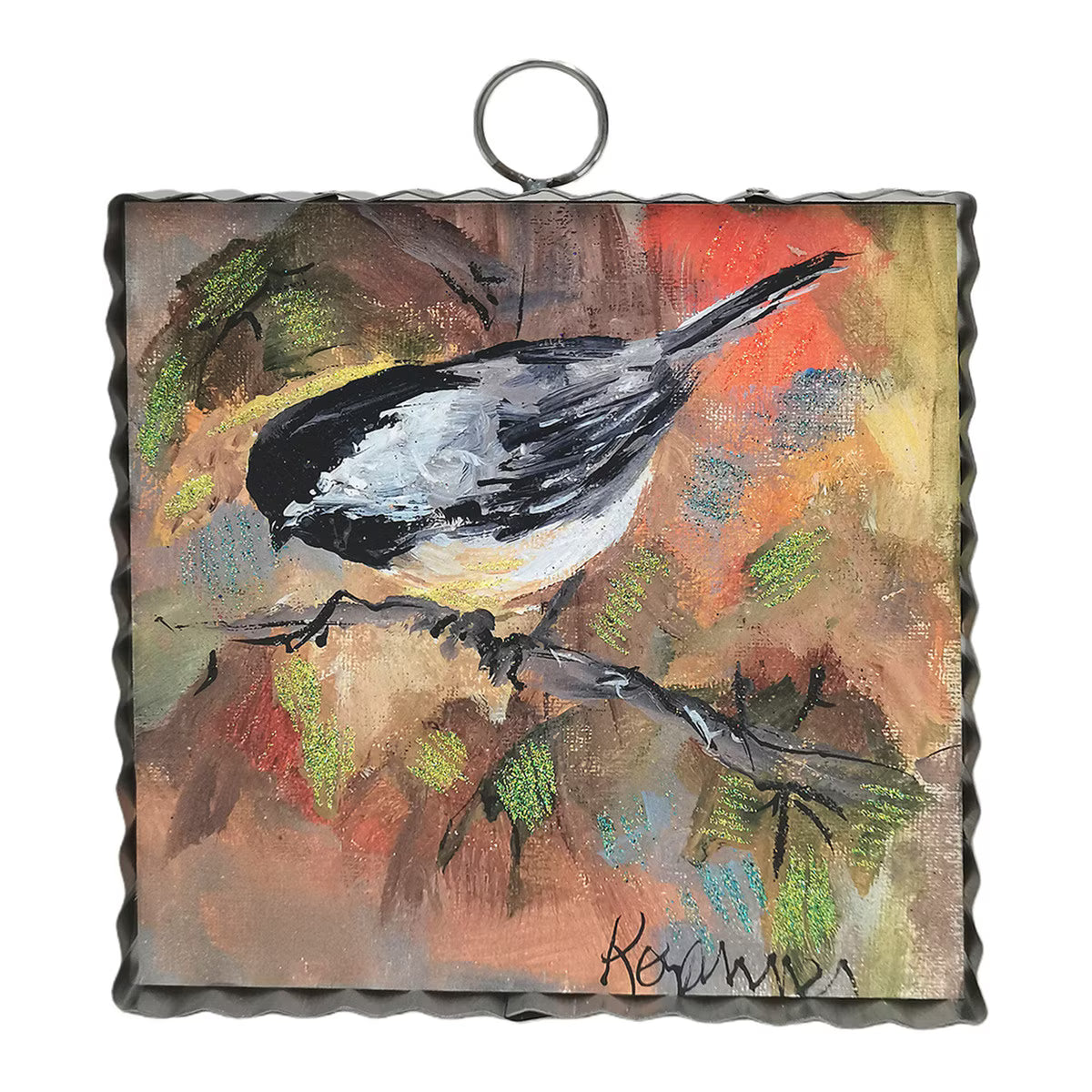 Mini Art Fall Chickadee