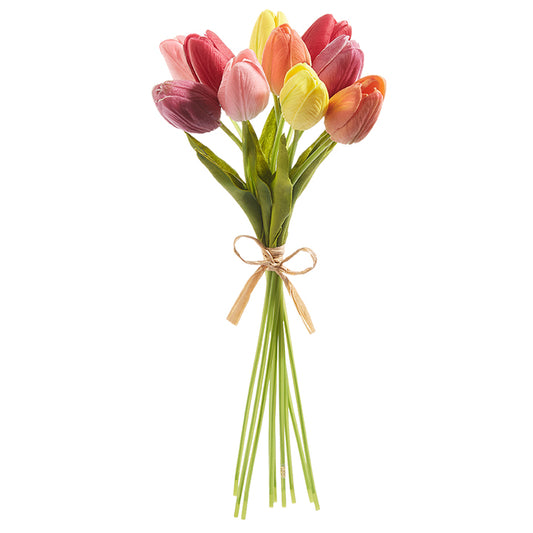 14.5" Mixed Real Touch Tulips