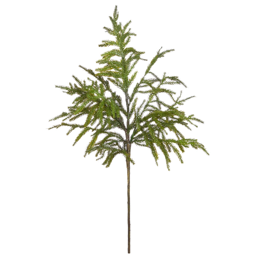 34" Glittered Norfolk Pine Spray