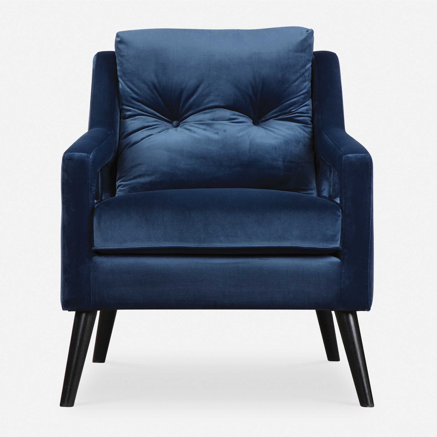 Uttermost O'Brien Blue Velvet Armchair