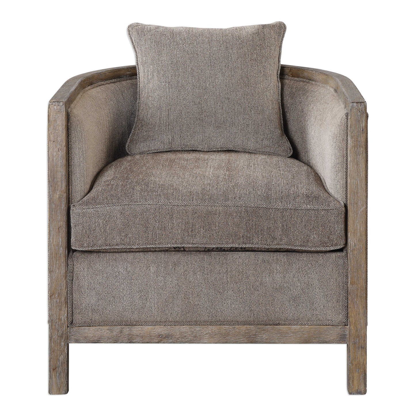 Uttermost Viaggio Gray Chenille Accent Chair