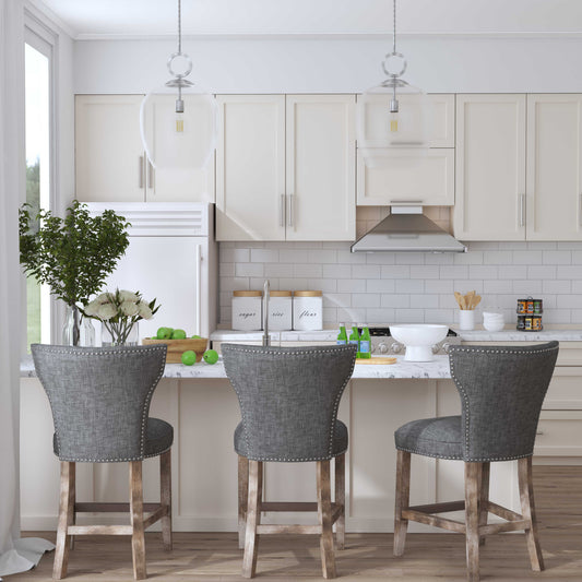 Uttermost Arnaud Charcoal Counter Stool