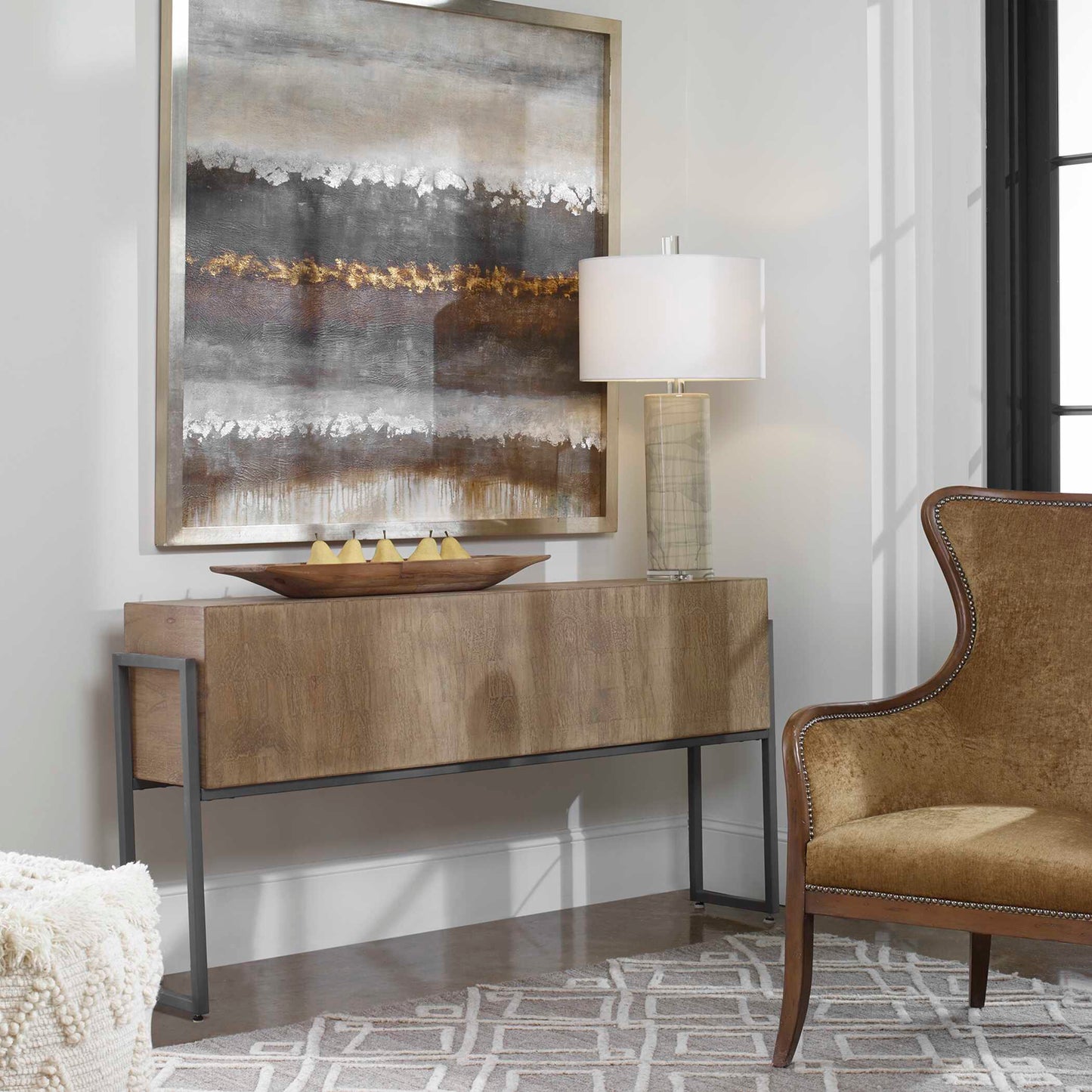 Uttermost Nevis Contemporary Console Table