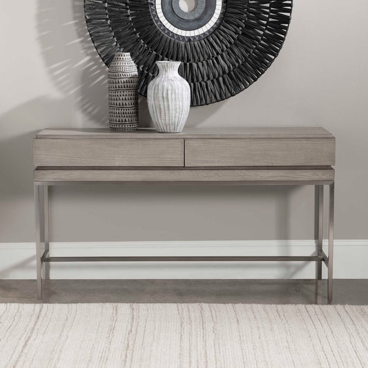 Uttermost Kamala Gray Oak Console Table