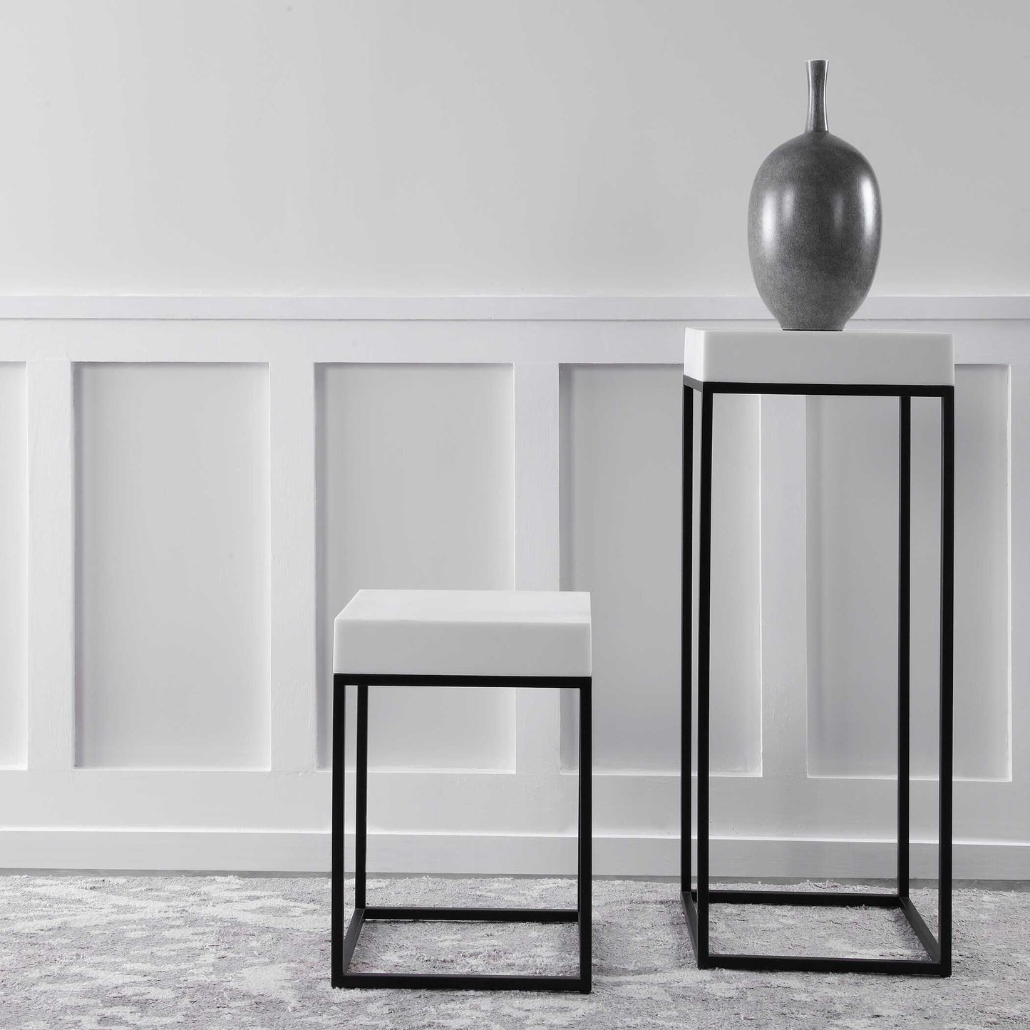 Uttermost Gambia Marble Plant Stand