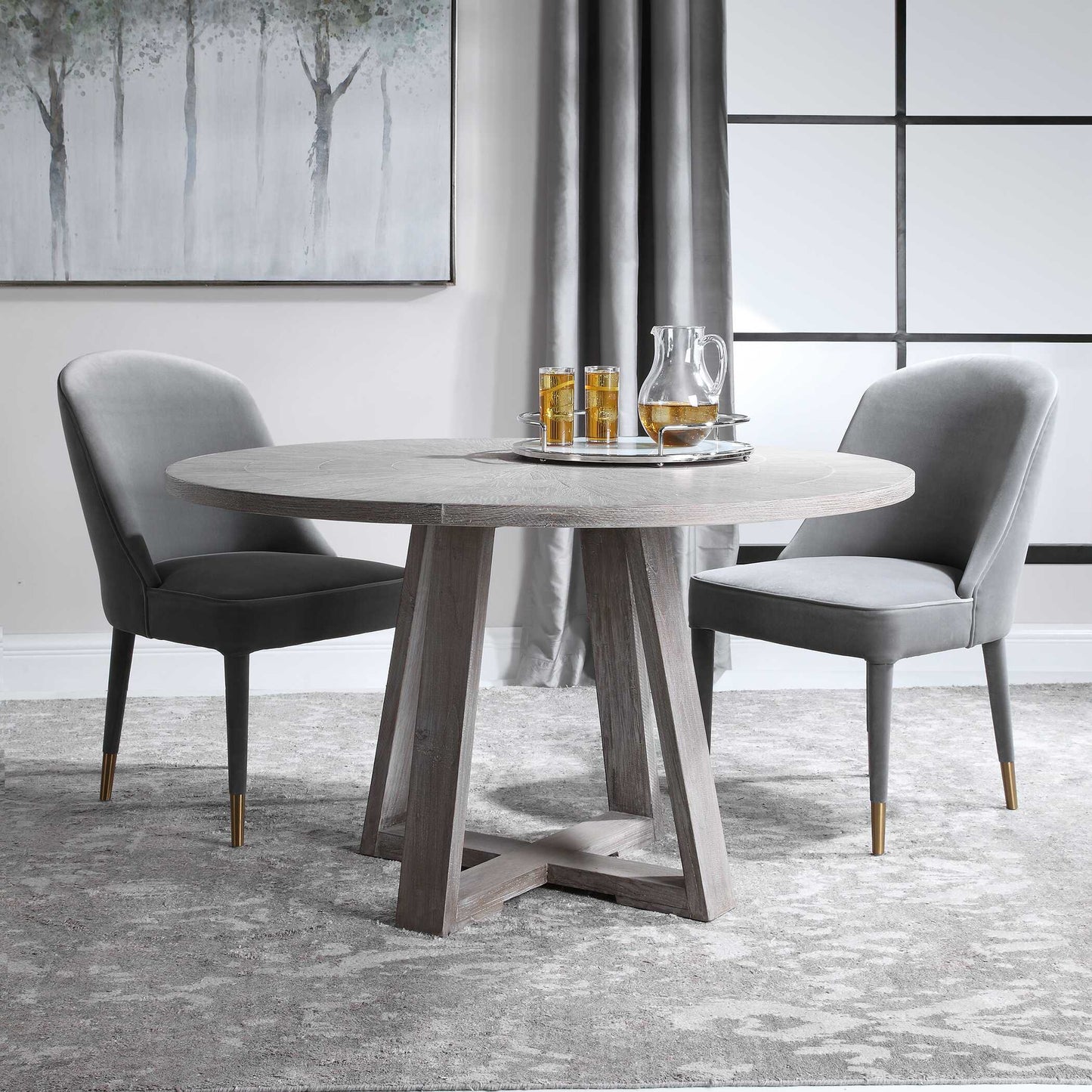 Uttermost Gidran Gray Dining Table
