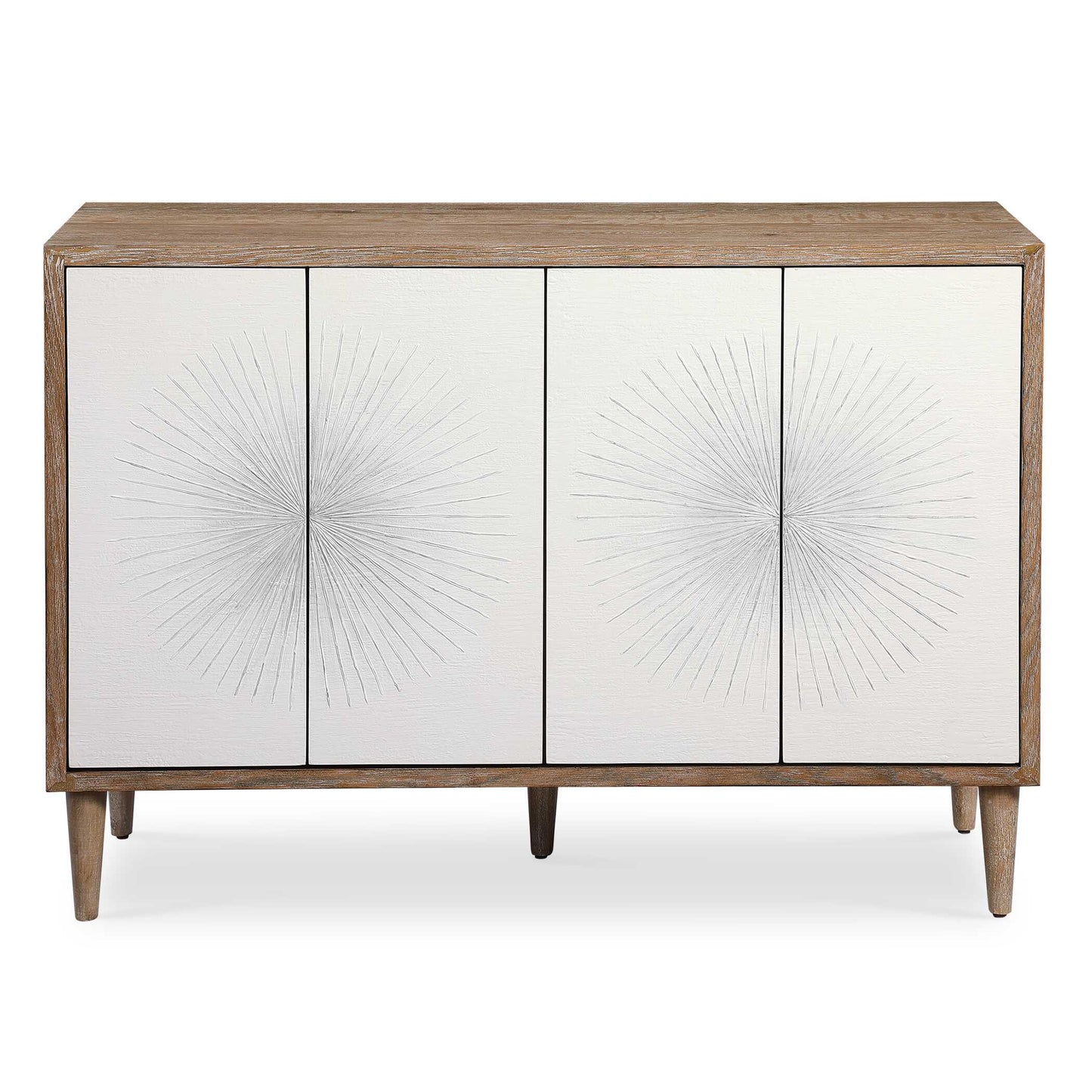 Uttermost Dani 4 Door White Cabinet