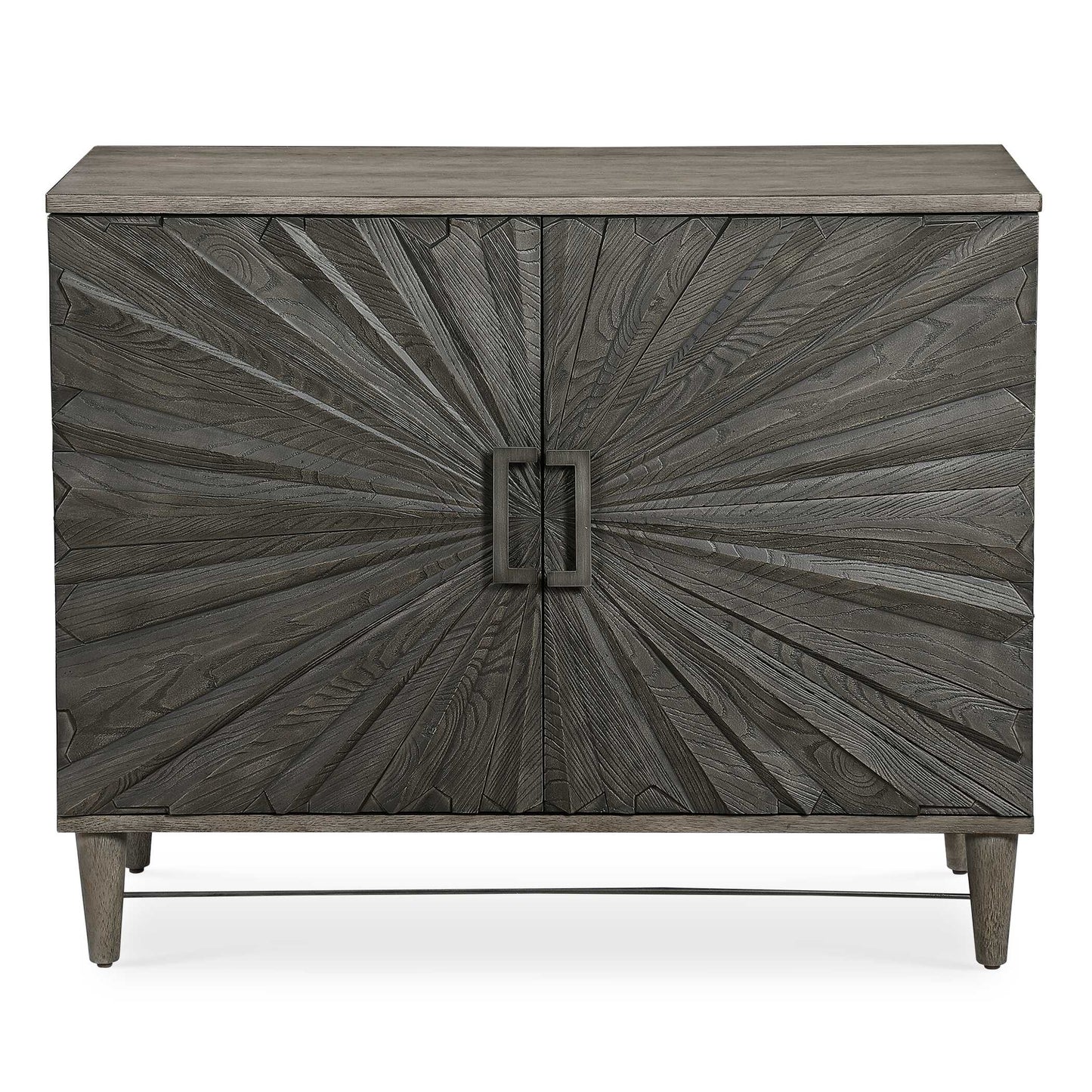 Uttermost Shield Gray Oak 2 Door Cabinet