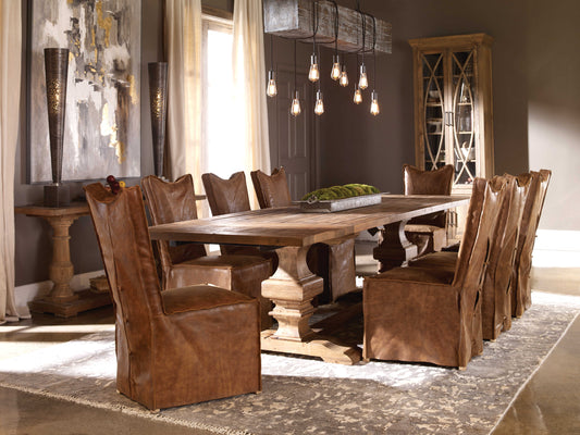 Uttermost Delroy Armless Chairs Cognac Set Of 2