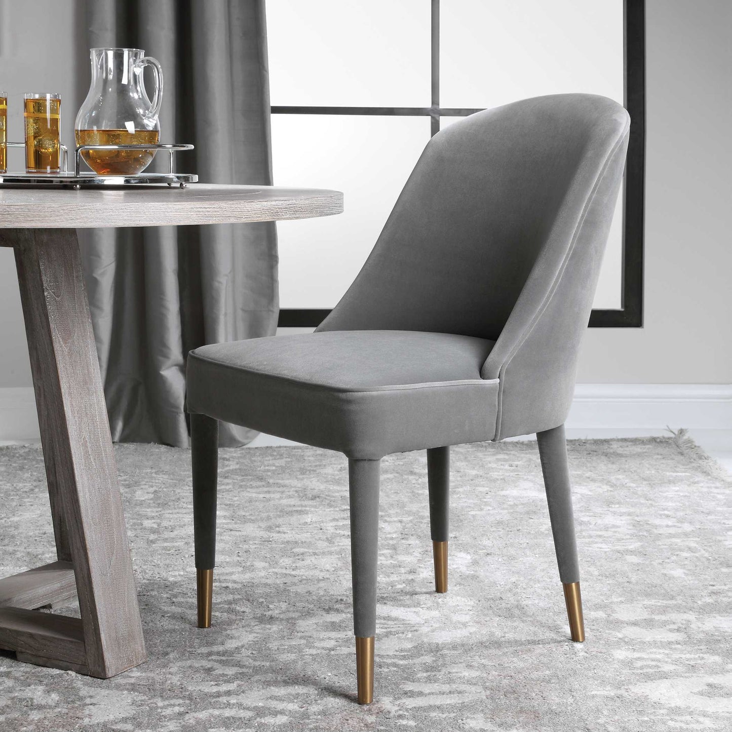 Uttermost Brie Armless Chair Gray Set Of 2
