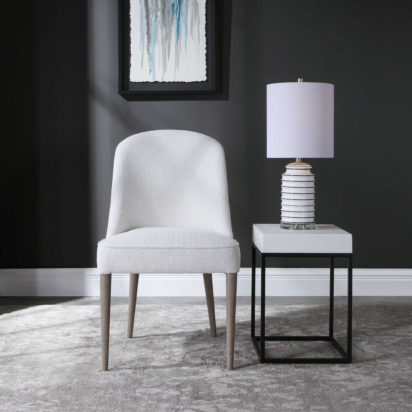 Uttermost Brie Armless Chair White Set Of 2