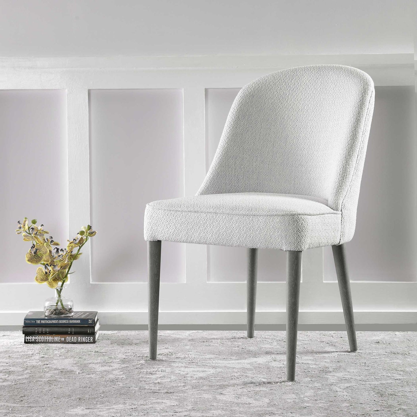 Uttermost Brie Armless Chair White Set Of 2