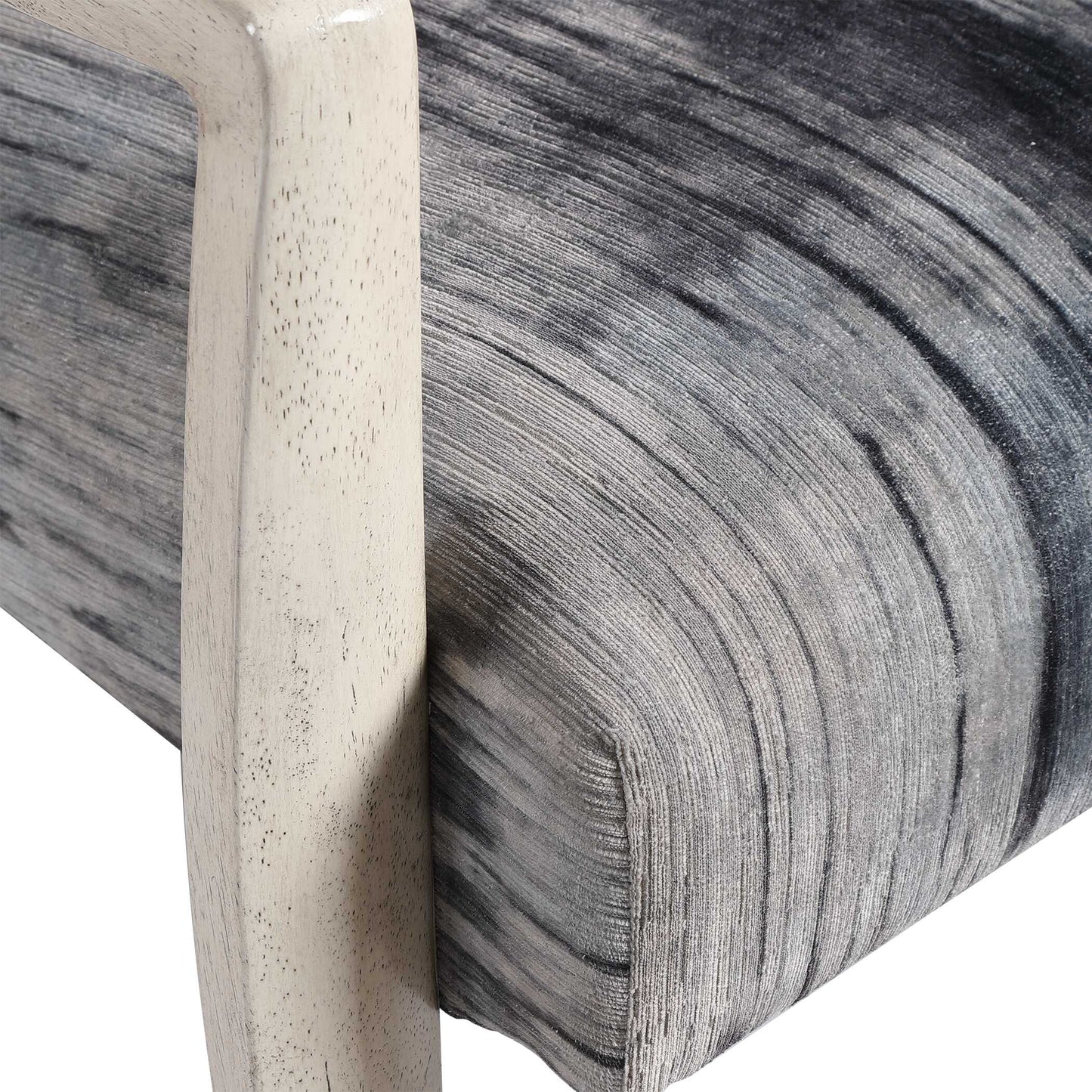 Uttermost Watercolor Gray Chenille Accent Chair