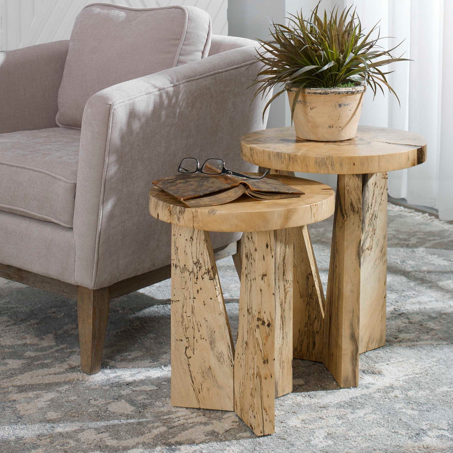 Uttermost Nadette Natural Nesting Tables Set/2