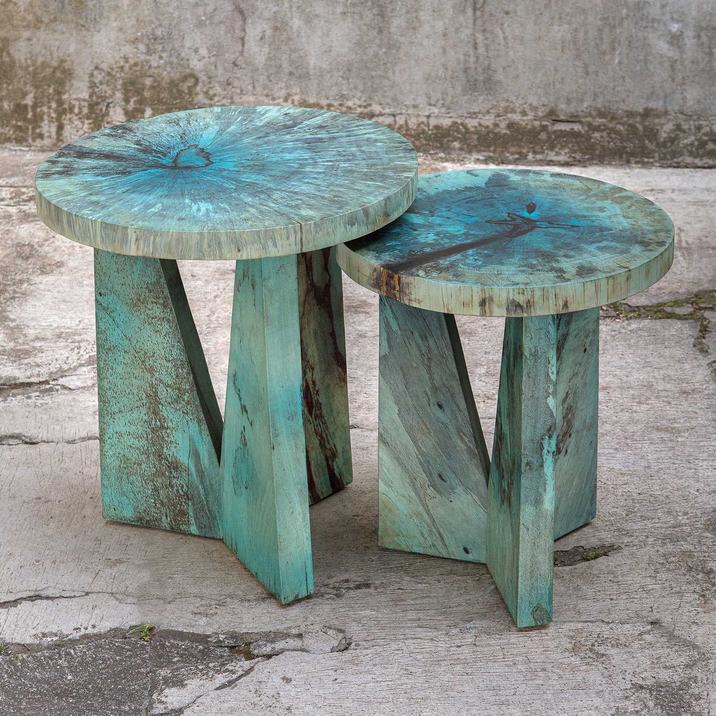 Uttermost Nadette Blue Nesting Tables Set/2