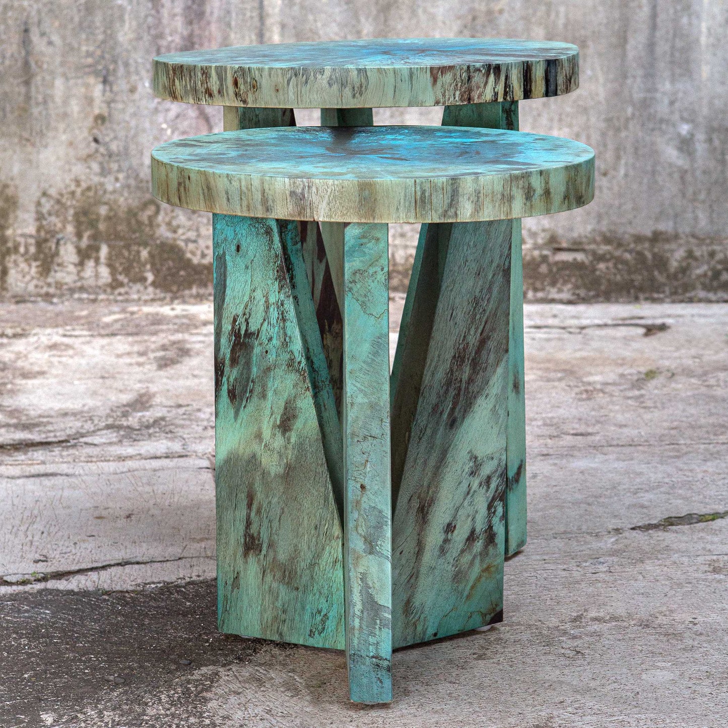 Uttermost Nadette Blue Nesting Tables Set/2