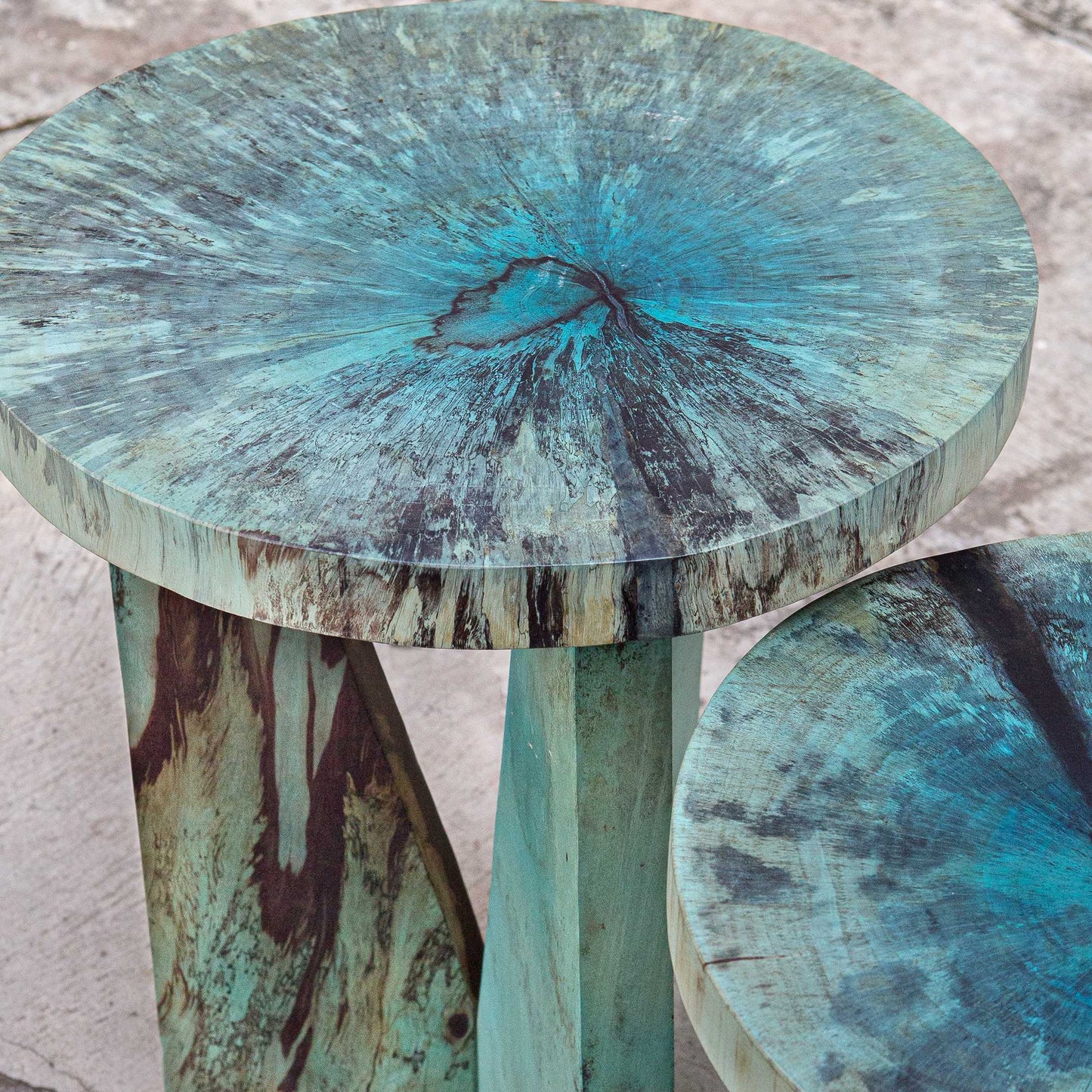 Uttermost Nadette Blue Nesting Tables Set/2