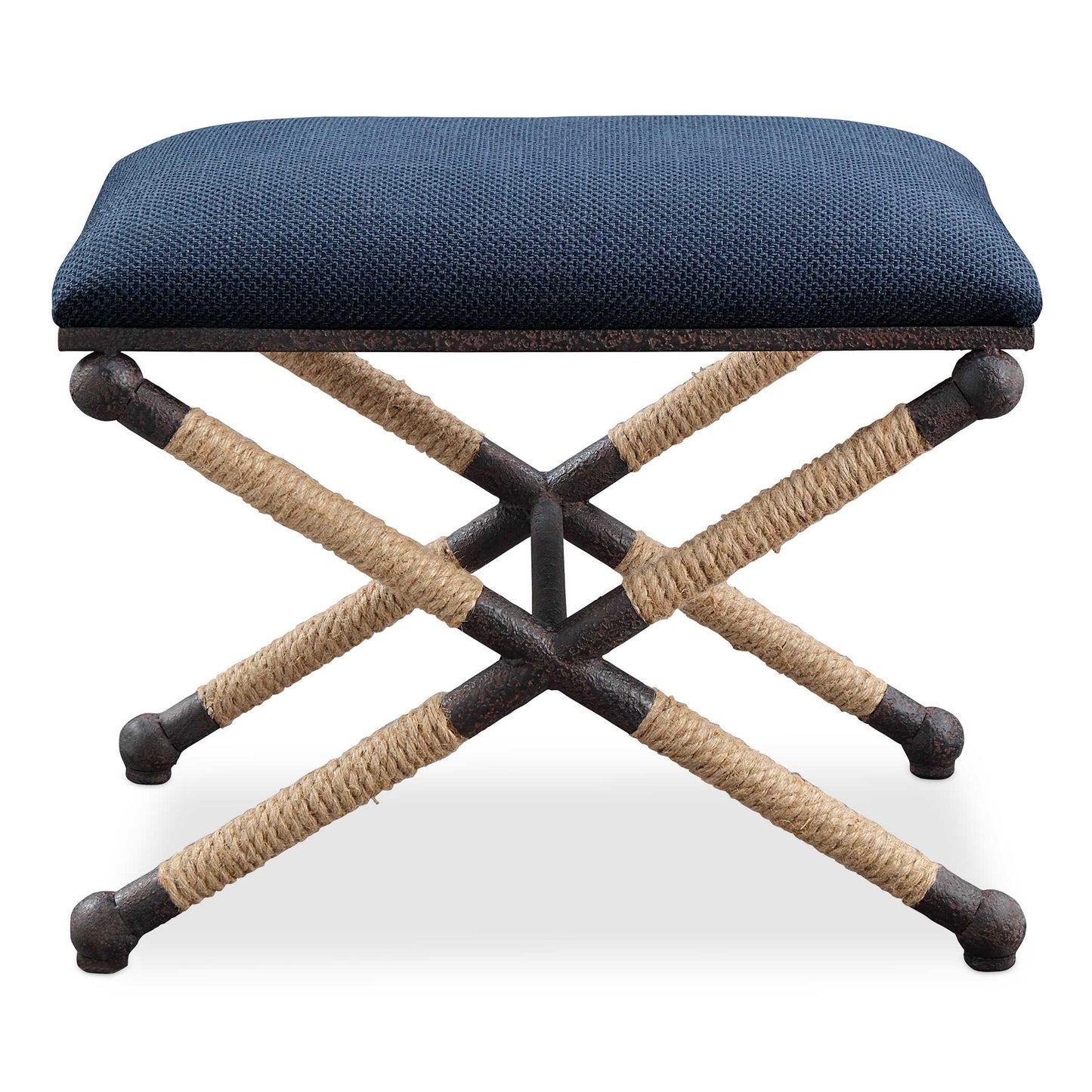 Uttermost Firth Small Navy Fabric Bench