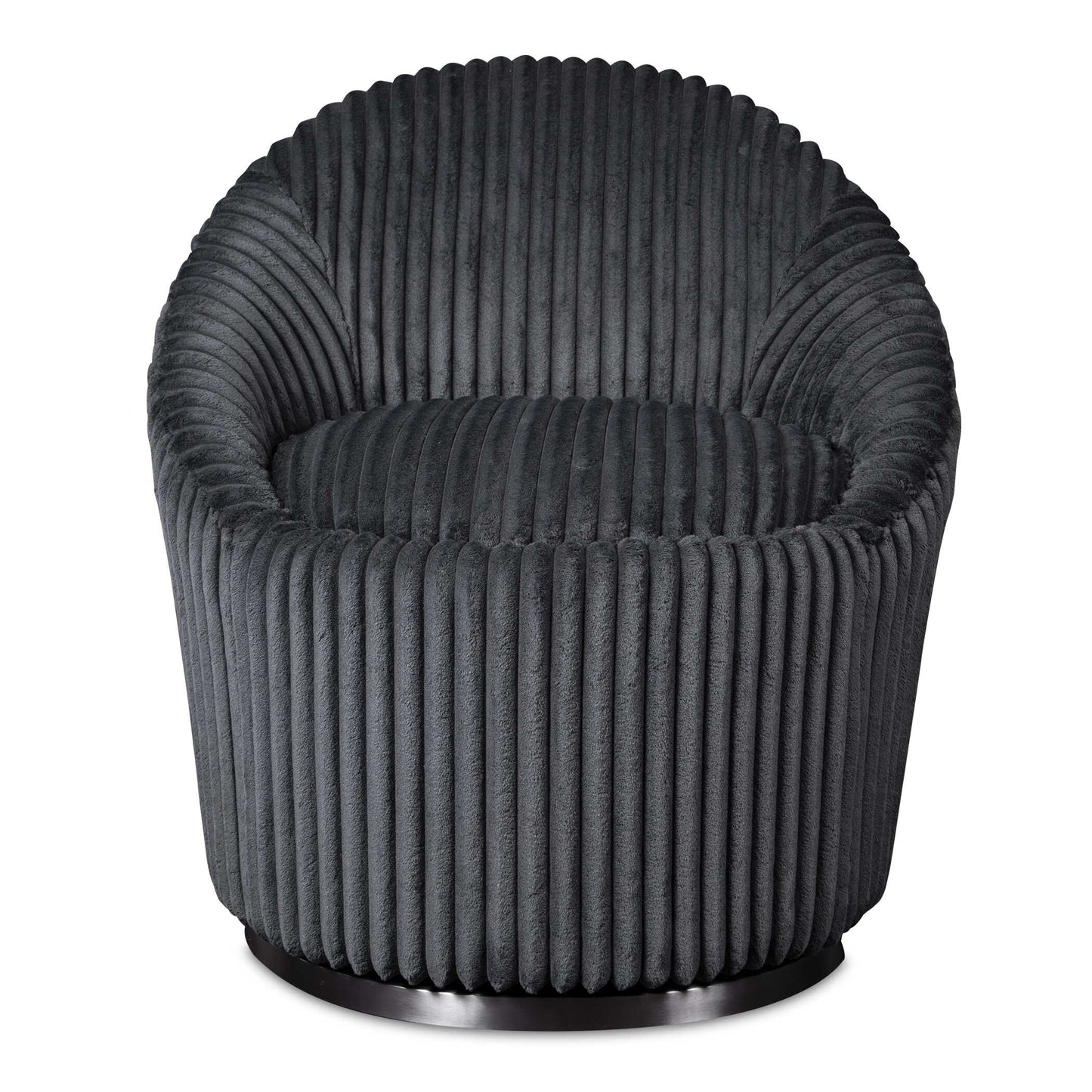 Uttermost Crue Gray Fabric Swivel Chair