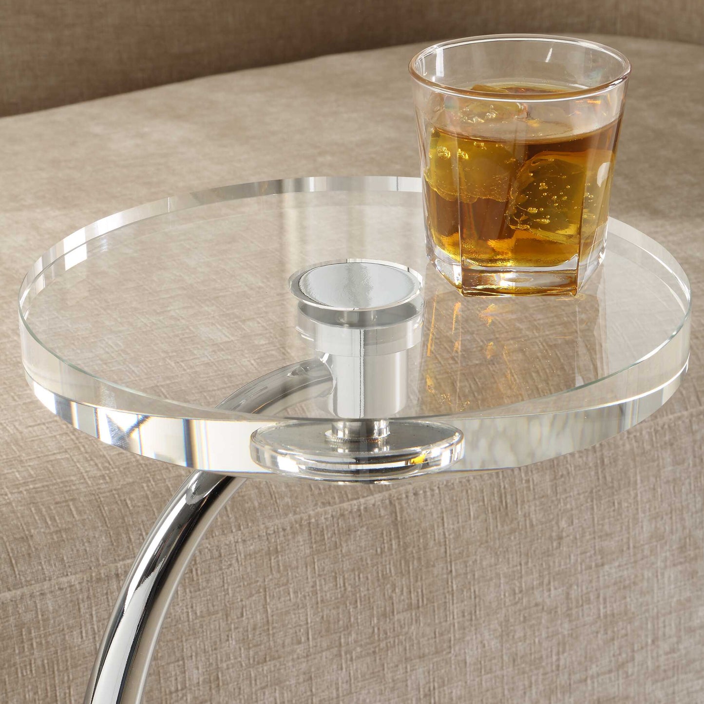 Uttermost Waveney Nickel Drink Table