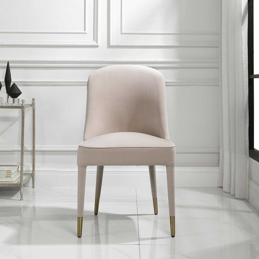 Uttermost Brie Armless Chair Champagne Set Of 2