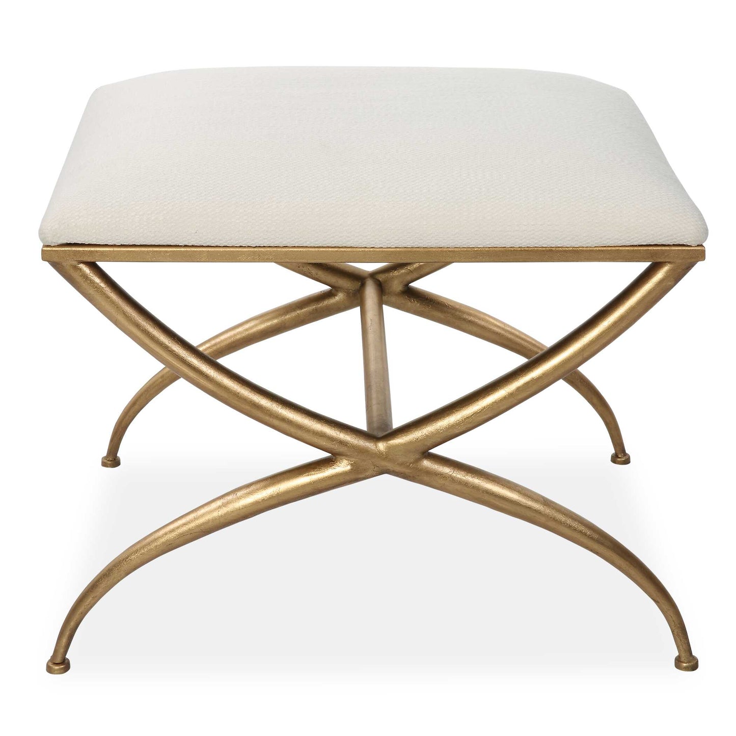 Uttermost Crossing Small White Bench