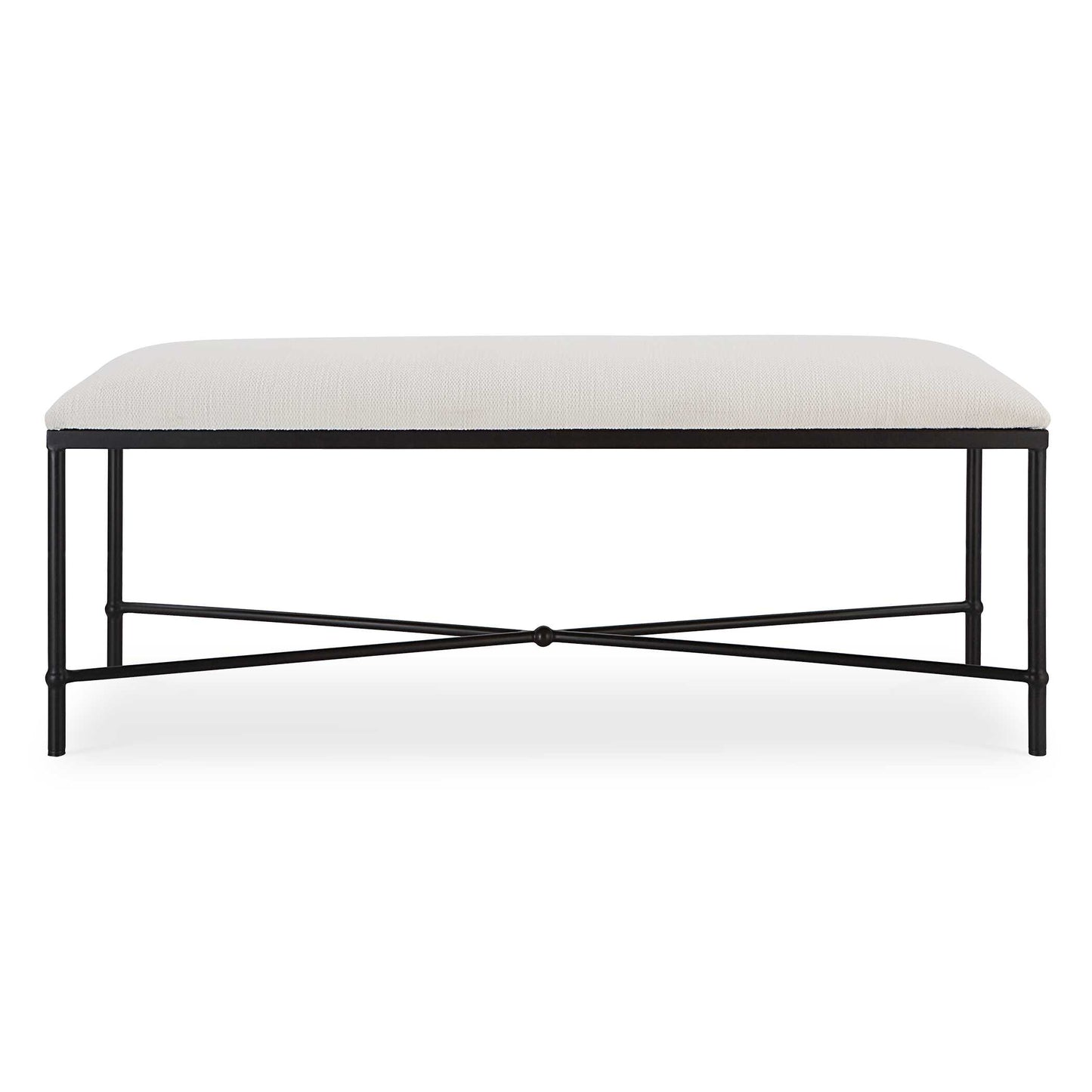 Uttermost Avenham Black Framed Bench