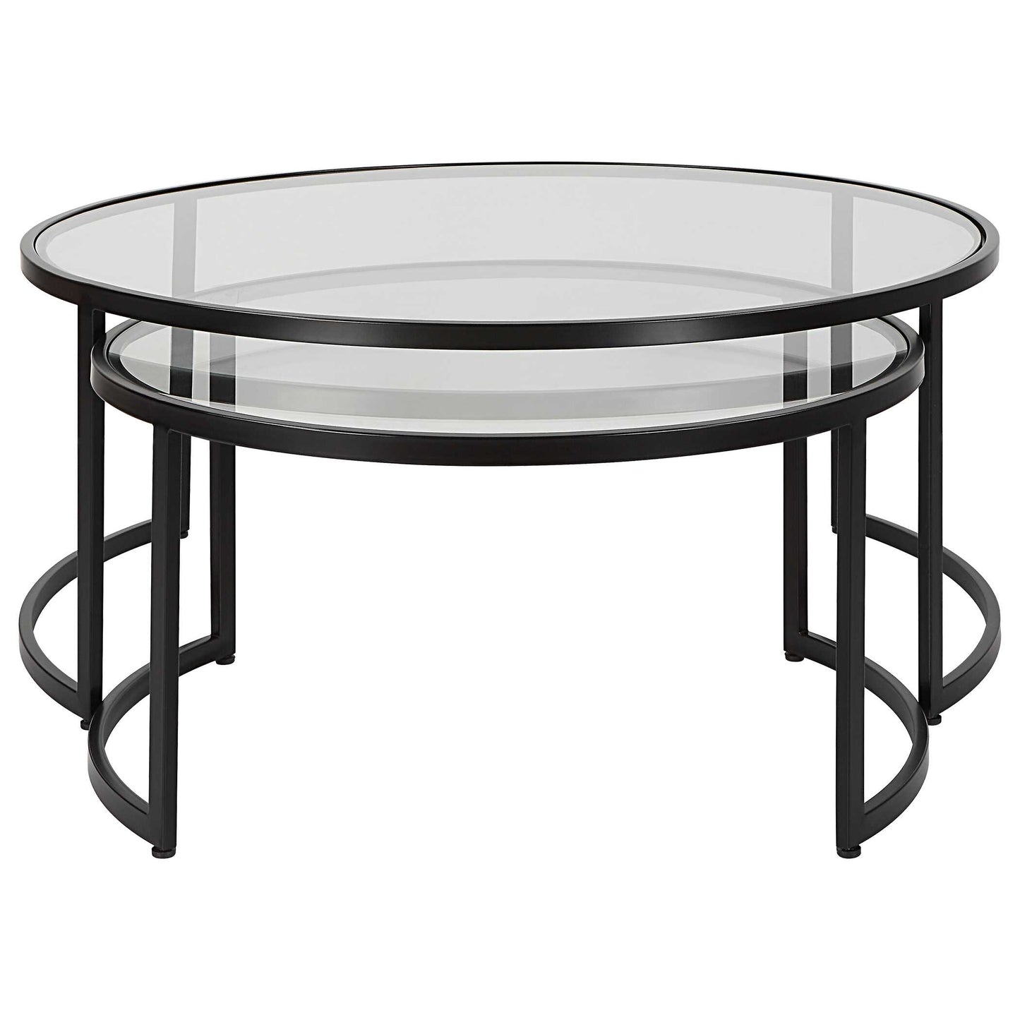 Uttermost Rhea Black Nesting Coffee Tables Set/2