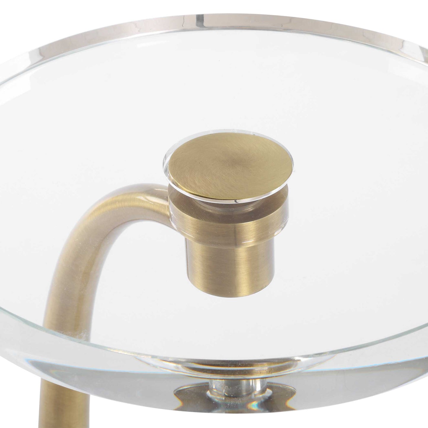 Uttermost Waveney Brass Drink Table