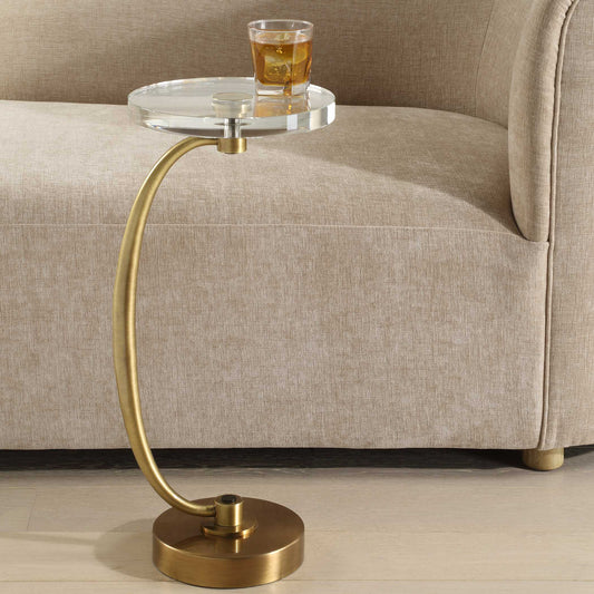 Uttermost Waveney Brass Drink Table
