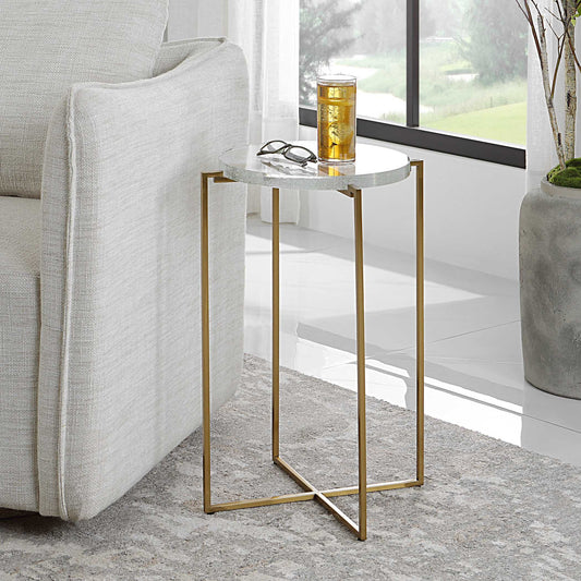 Uttermost Star-crossed Glass Accent Table