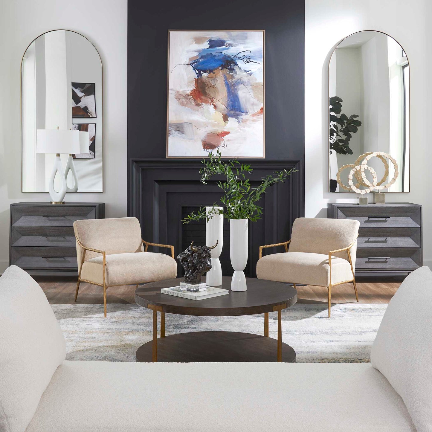 Uttermost Palisade Round Wood Coffee Table