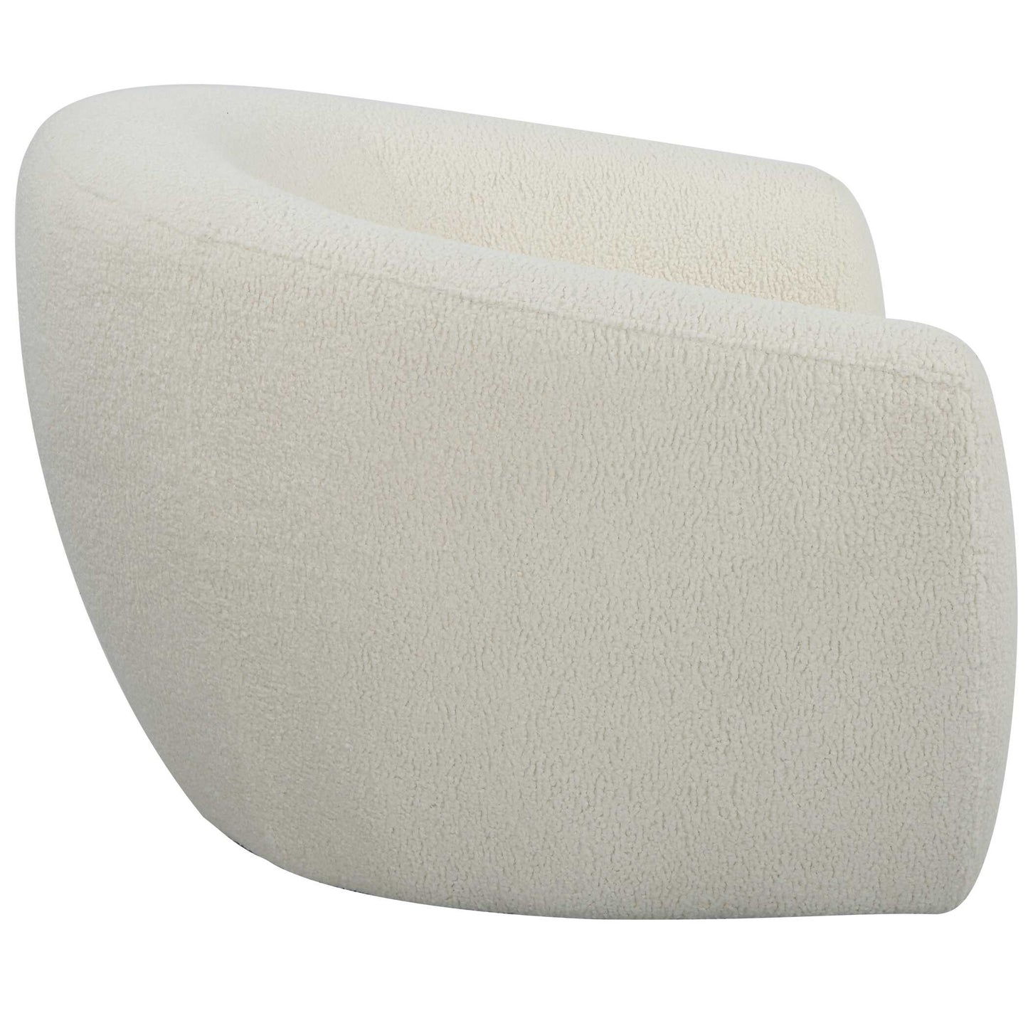 Uttermost Capra Art Deco White Swivel Chair