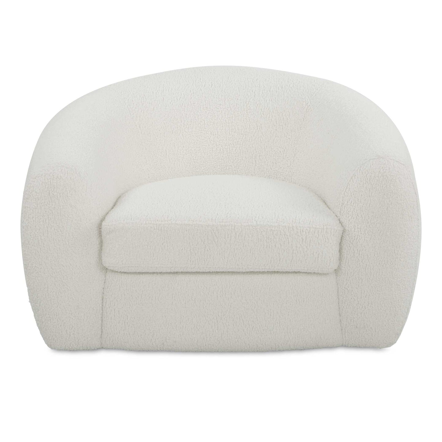Uttermost Capra Art Deco White Swivel Chair