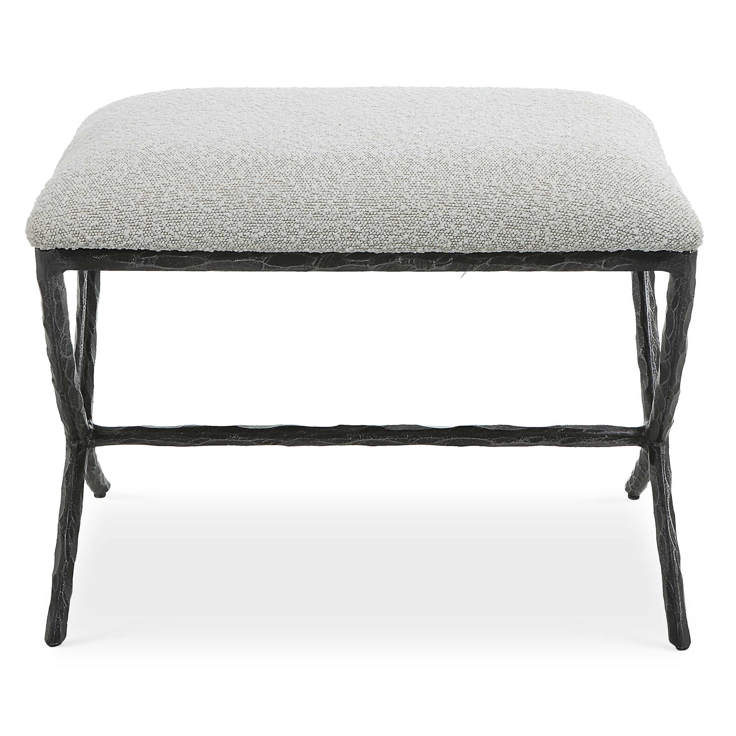 Uttermost Brisby Gray Fabric Small Bench