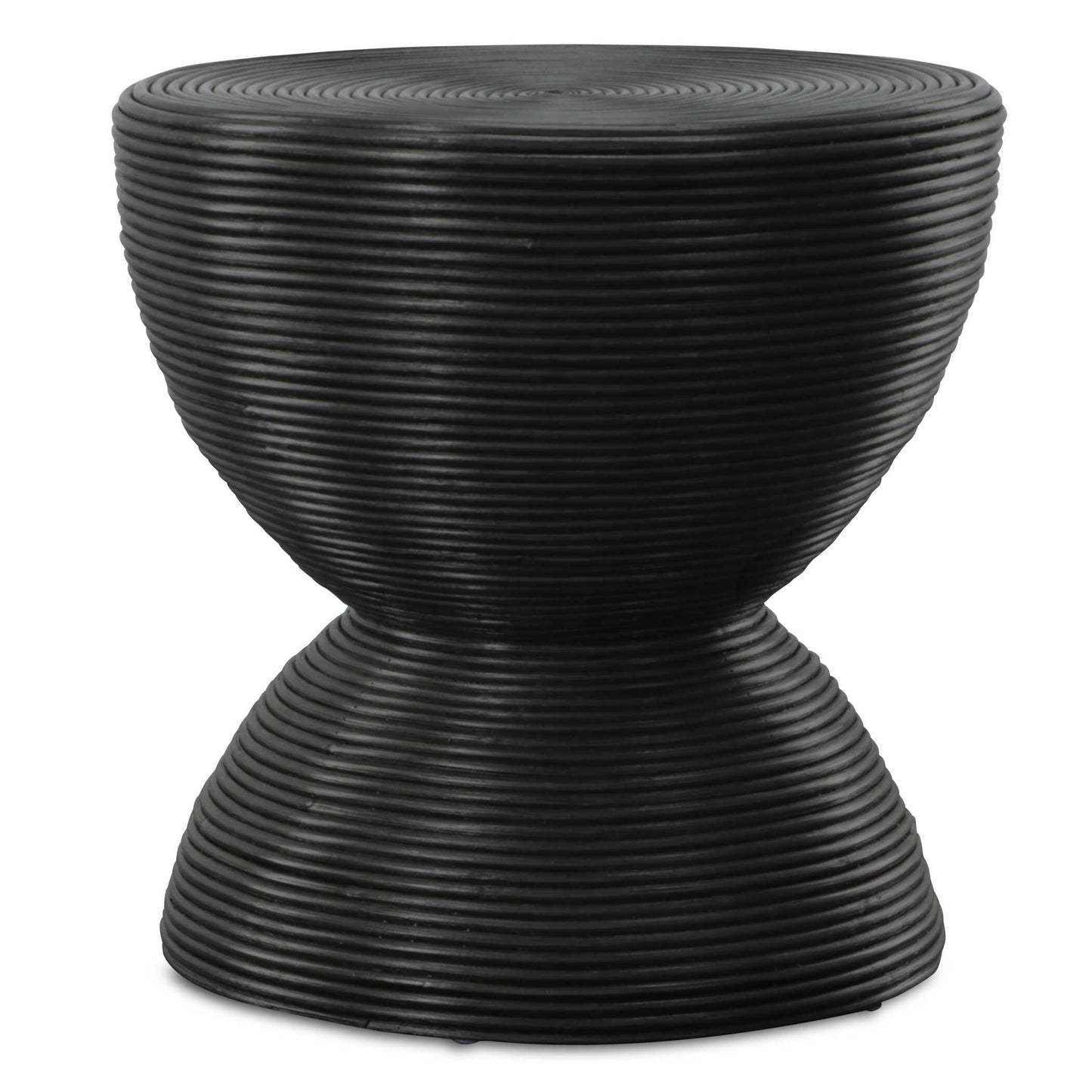 Uttermost Bongo Black Rattan Side Table