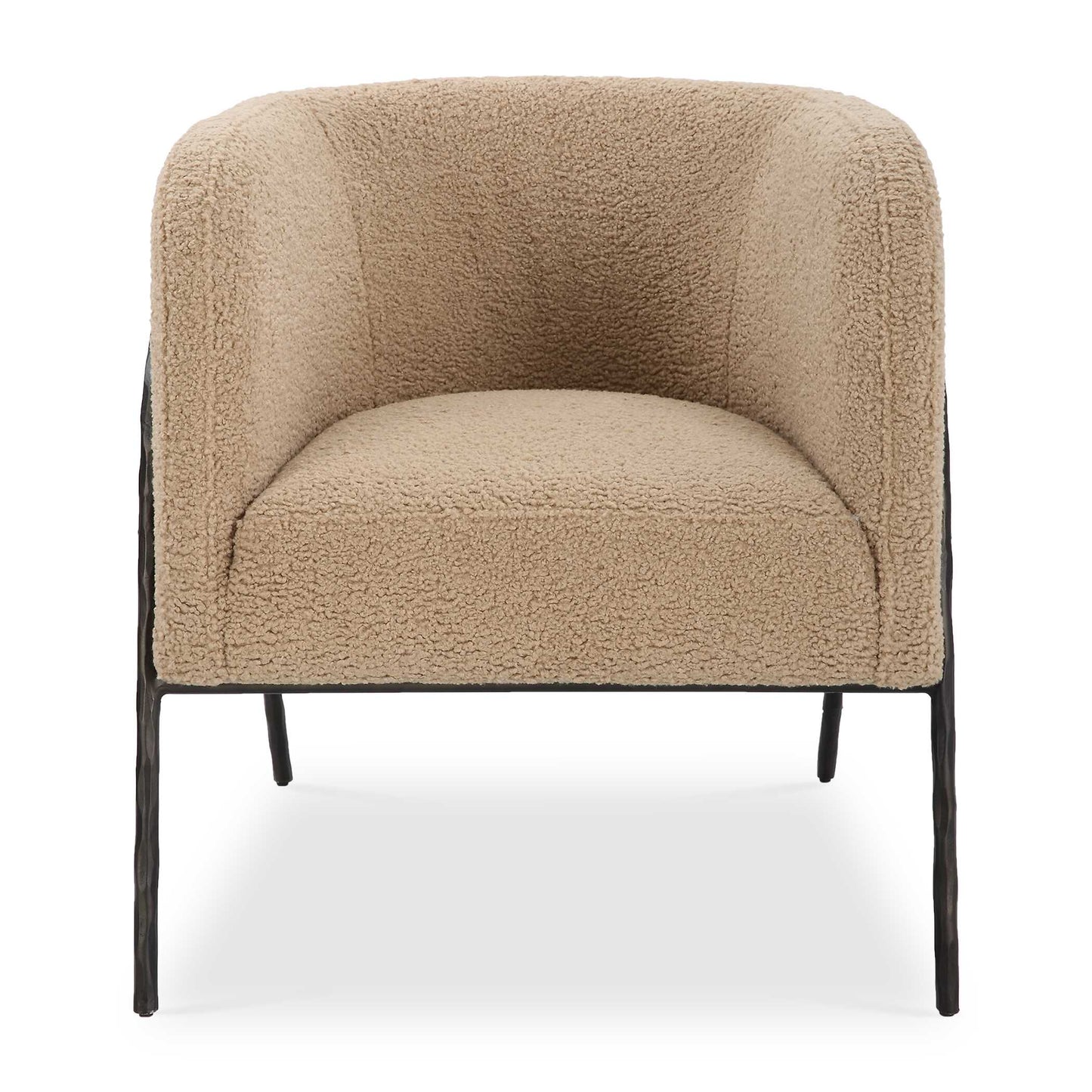 Uttermost Jacobsen Tan Shearling Barrel Chair