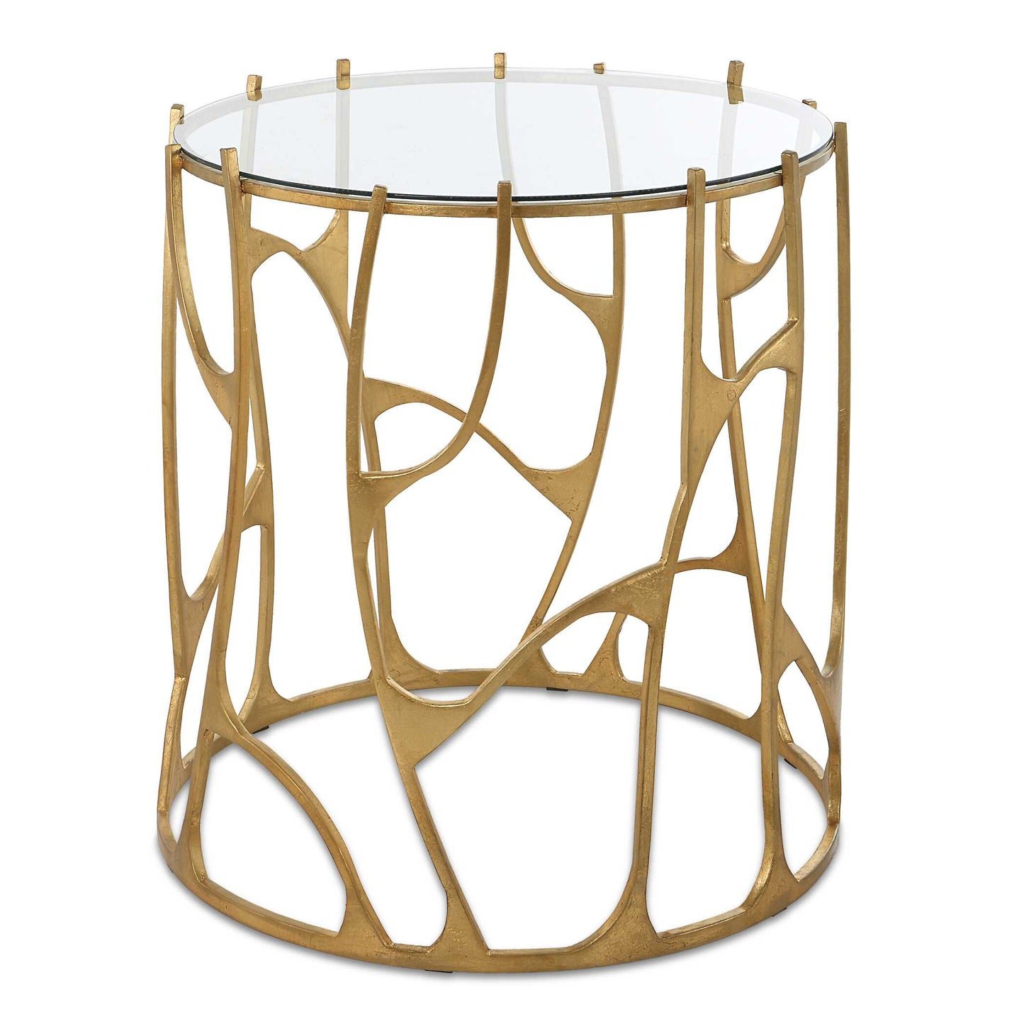 Uttermost Ritual Round Gold Side Table