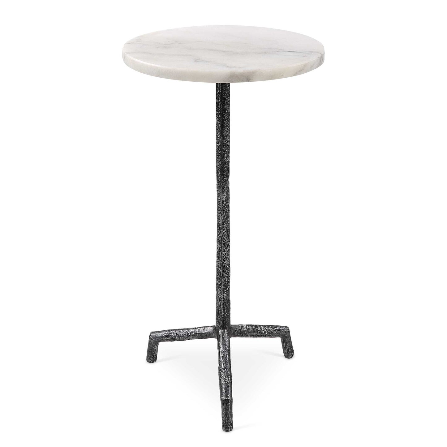 Uttermost Puritan White Marble Drink Table