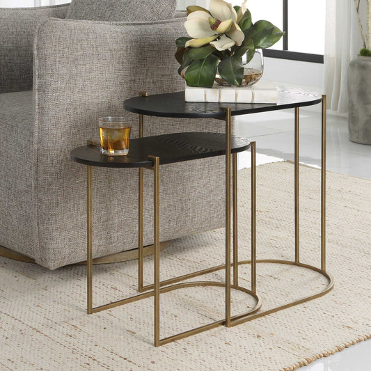 Uttermost Aztec Wood Nesting Tables Set/2
