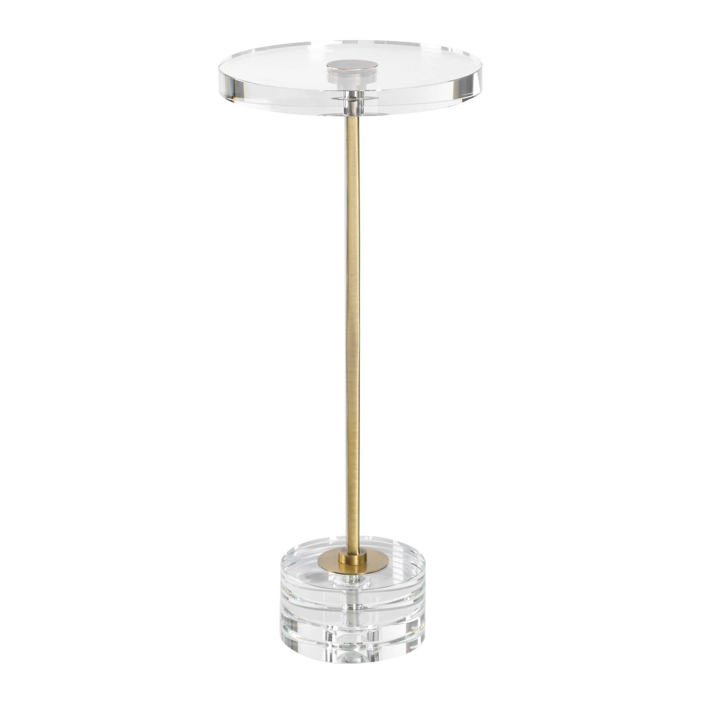 Uttermost Groove Crystal Drink Table