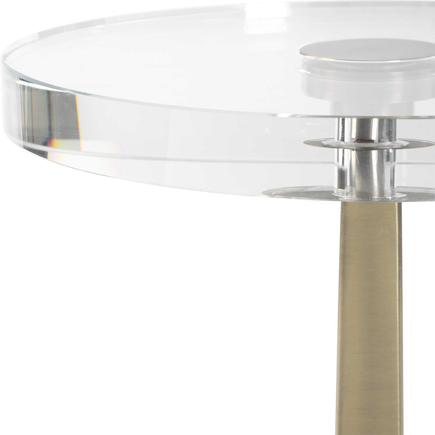Uttermost Groove Crystal Drink Table