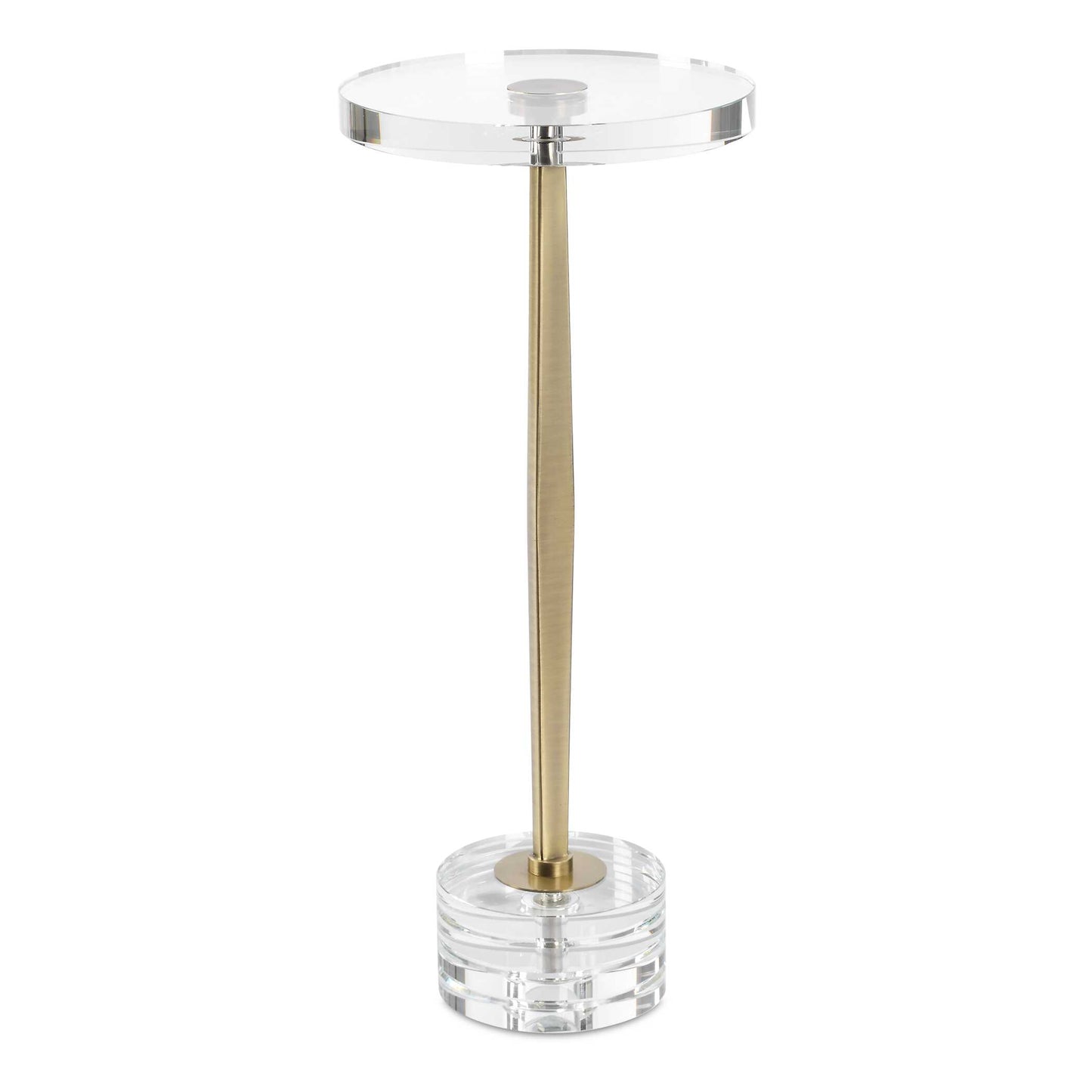 Uttermost Groove Crystal Drink Table