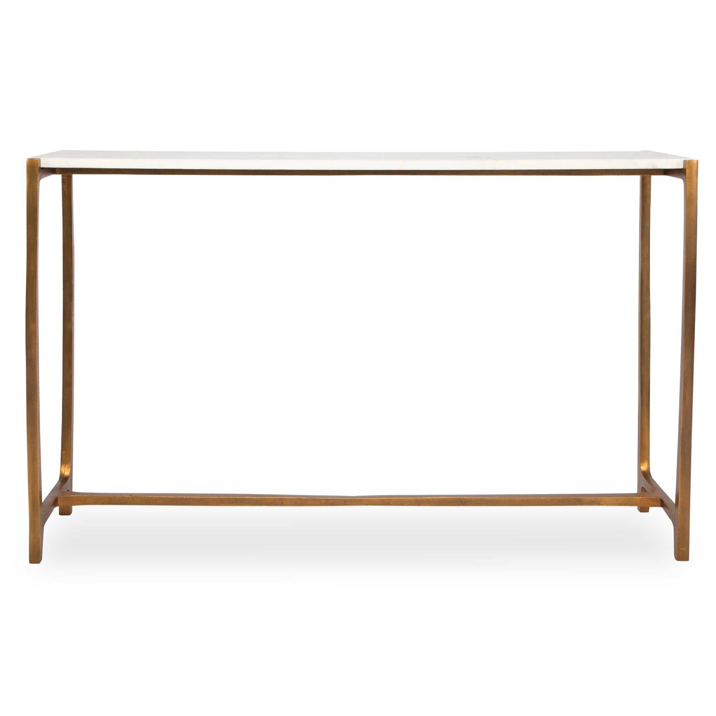 Uttermost Affinity White Marble Console Table