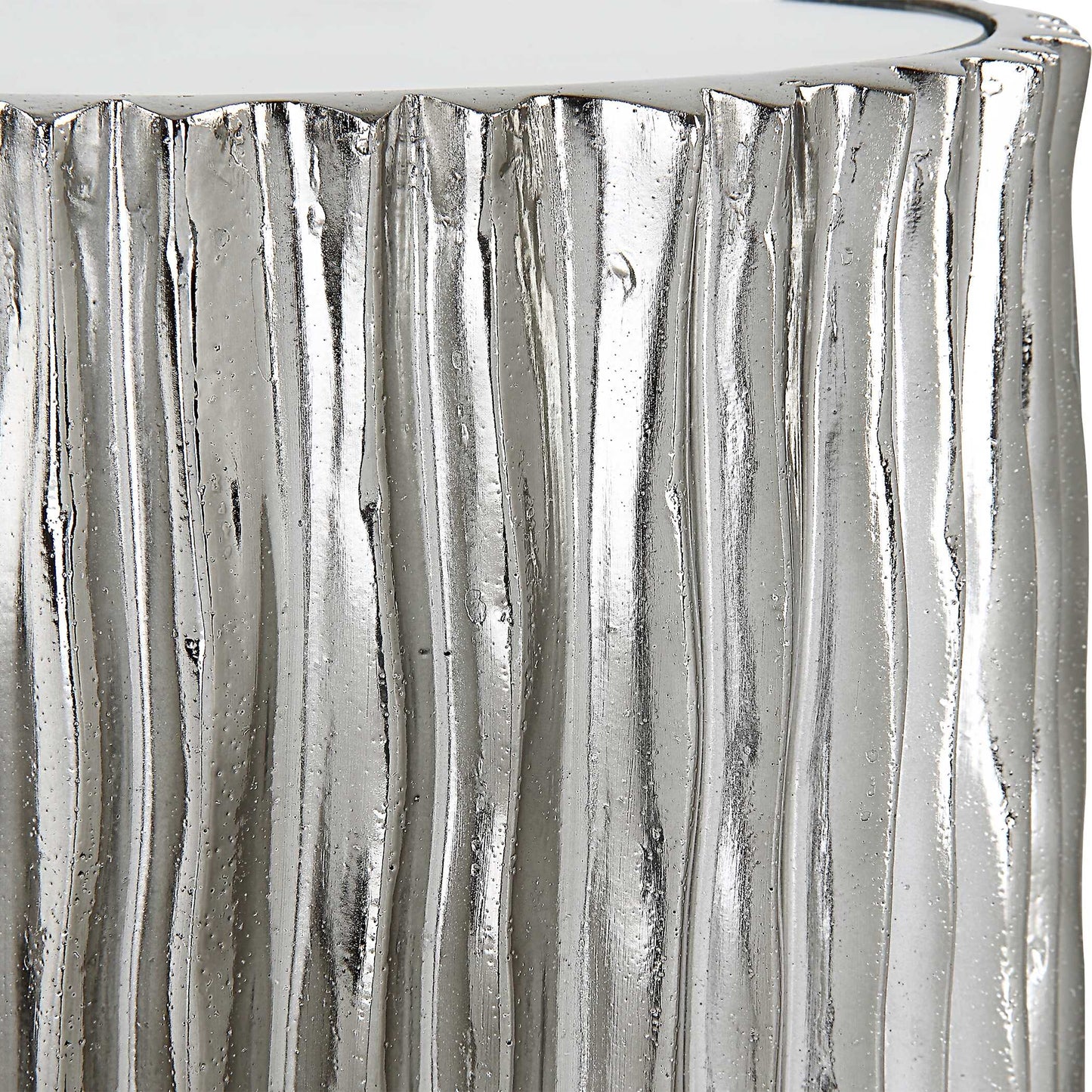Uttermost Echo Modern Nickel Drink Table