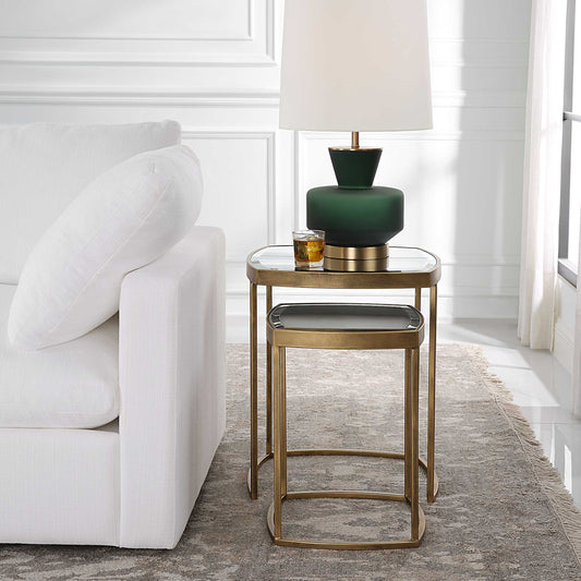 Uttermost Vista Gold Nesting Tables Set Of 2