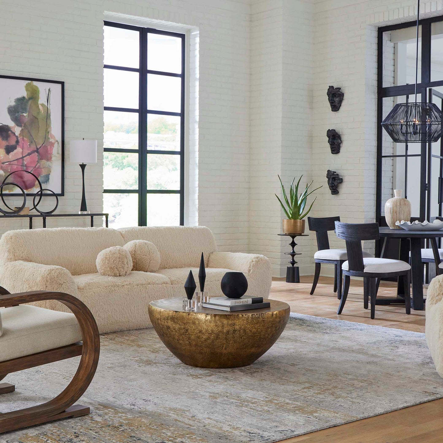 Uttermost Gilded Dome Gold Coffee Table